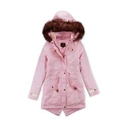 Womens Cotton Twill Parka In Pink