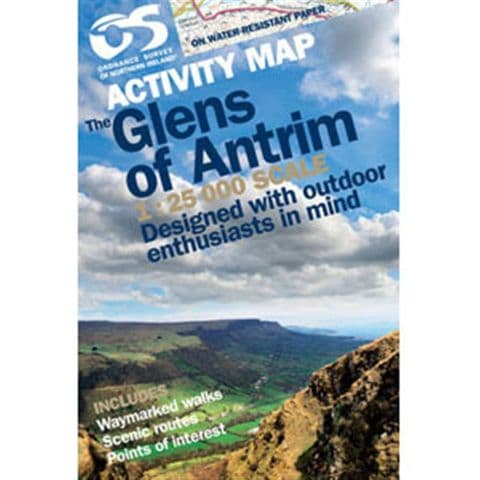 Antrim Glens Activity Map 1:25000 Scale - Water Resistant Paper