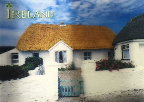 Cottage Landscape 3D Irish Postcard