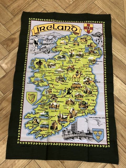Irish Looms Island of Ireland Linen Union Tea Towel