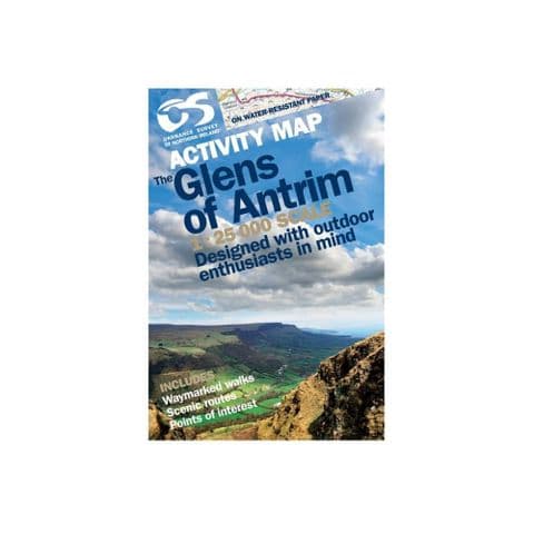 Laminated Antrim Glens Activity Map - Waterproof 1:25000 Scale
