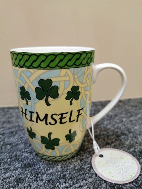 Liffey Artefacts Himself / Herself Ceramic Mug - Irish Shamrock