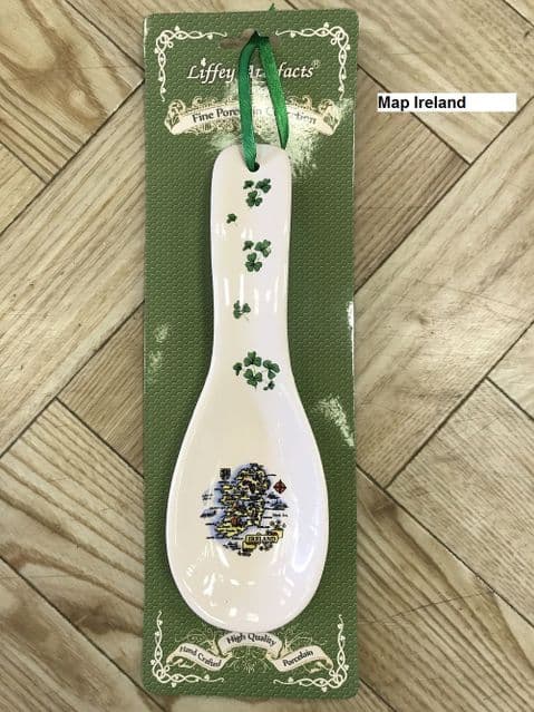 Liffey Artefacts Irish Spoon Rest - Hand Crafted Porcelain - Souvenir
