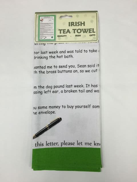 Liffey Artefacts Irish Tea Towel - Letter From An Irish Daughter To Her Mother