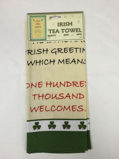 Liffey Artefacts Irish Tea Towels - Cead Mile Failte