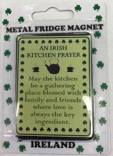 Liffey Artefacts Metal Fridge Magnet An Irish Kitchen Prayer