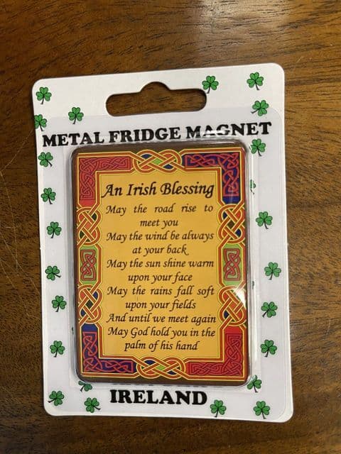 Liffey Artefacts Metal Fridge Magnet -  Celtic Irish Blessing