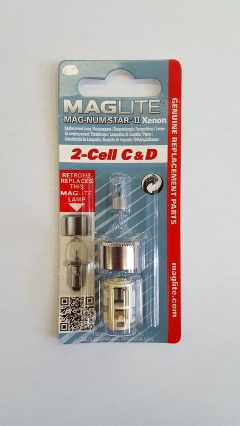 Maglite 2 Cell C & D Magnum Star II Xenon Replacement Bulb