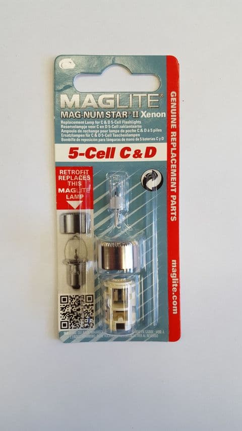 Maglite 5 Cell C & D Magnum Star II Xenon Replacement Bulb
