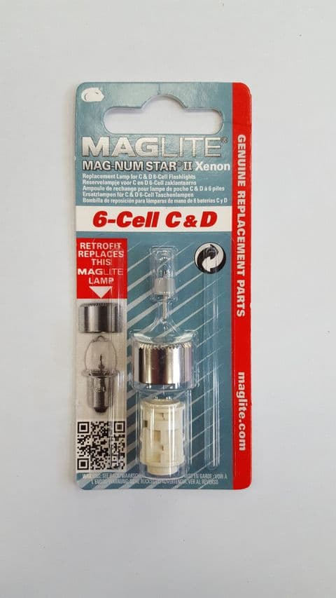 Maglite 6 Cell C & D Magnum Star II Xenon Bulb Replacement