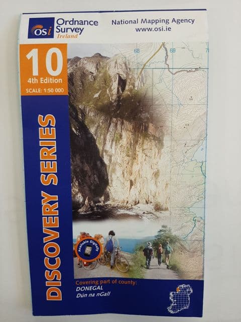 OS Discovery Sheet 10 Donegal - South West 1:50 000 scale - Full Colour