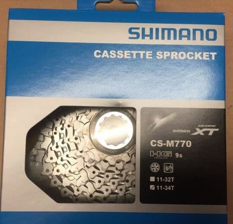 Shimano XT M770 CS-M770 9 Speed Cassette 11 - 34T