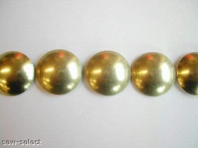 250 LARGE 19mm UPHOLSTERY NAILS Brass on steel studs 