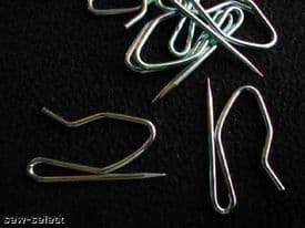 100 PIN IN CURTAIN HOOKS - French Pinch goblet cartridge pleat headed curtains