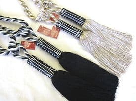 2 Africa curtain tiebacks - tassel rope tie backs - 70cm