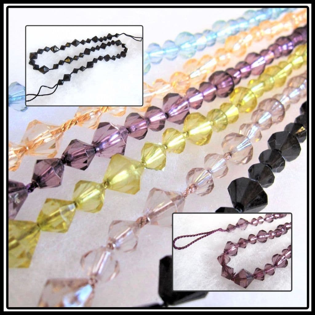 2 Gem Curtain Beaded Tie Backs 65cm Embrace Rope bead designer