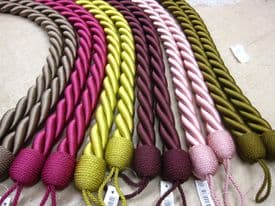 2 LARGE CHUNKY Rope Tie Backs - Per pair - HB552 Fabric Cable Cord TieBacks 82cm