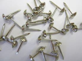 2000 small 6mm UPHOLSTERY NAILS CHROME STUD nickel tack pins R5