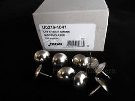 250 LARGE 19mm UPHOLSTERY NAILS Silver Nickel chrome