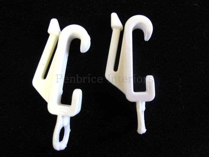 30 HARRISON WHITE SILVER DRAPE CURTAIN TRACK GLIDERS