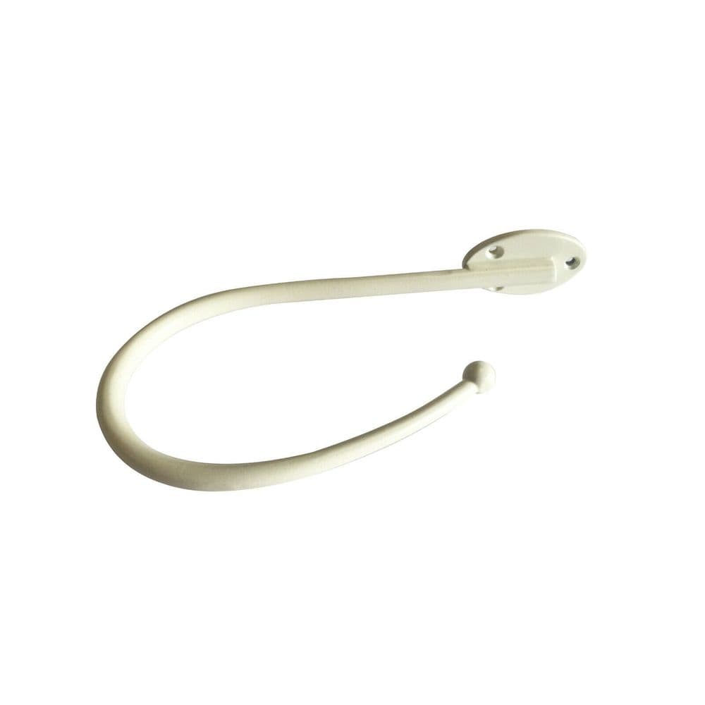 5 Pairs of Curtain Holdbacks Cream Metal Hold Back Fabric Drape Ivory