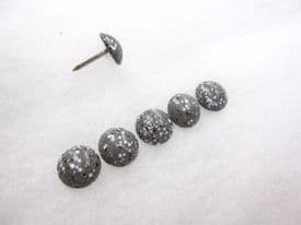 50 Granite grey speckeled upholstery nails 11mm head  1670 Heico stud tacks