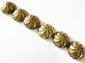 500 ASTER SWIRL UPHOLSTERY NAILS BRASS FURNITURE STUDS