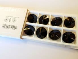 8 Swarovski Buttons 27mm Diameter Jet Black Crystal Glass Round sew On 3015