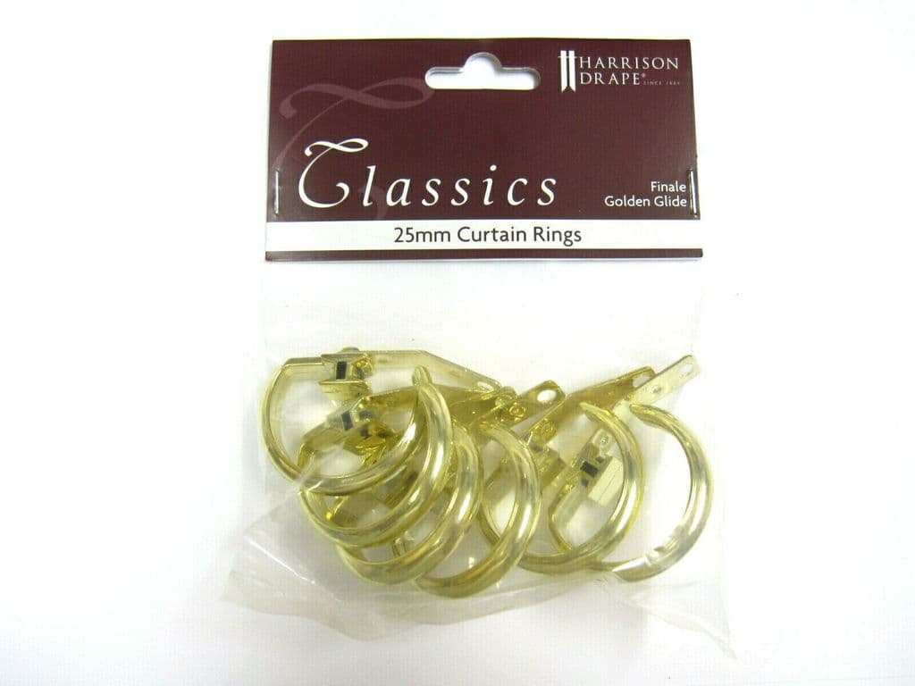 Brass Corded Curtain Pole Rings Harrison Drape Royal Orb Golden Glide Integra