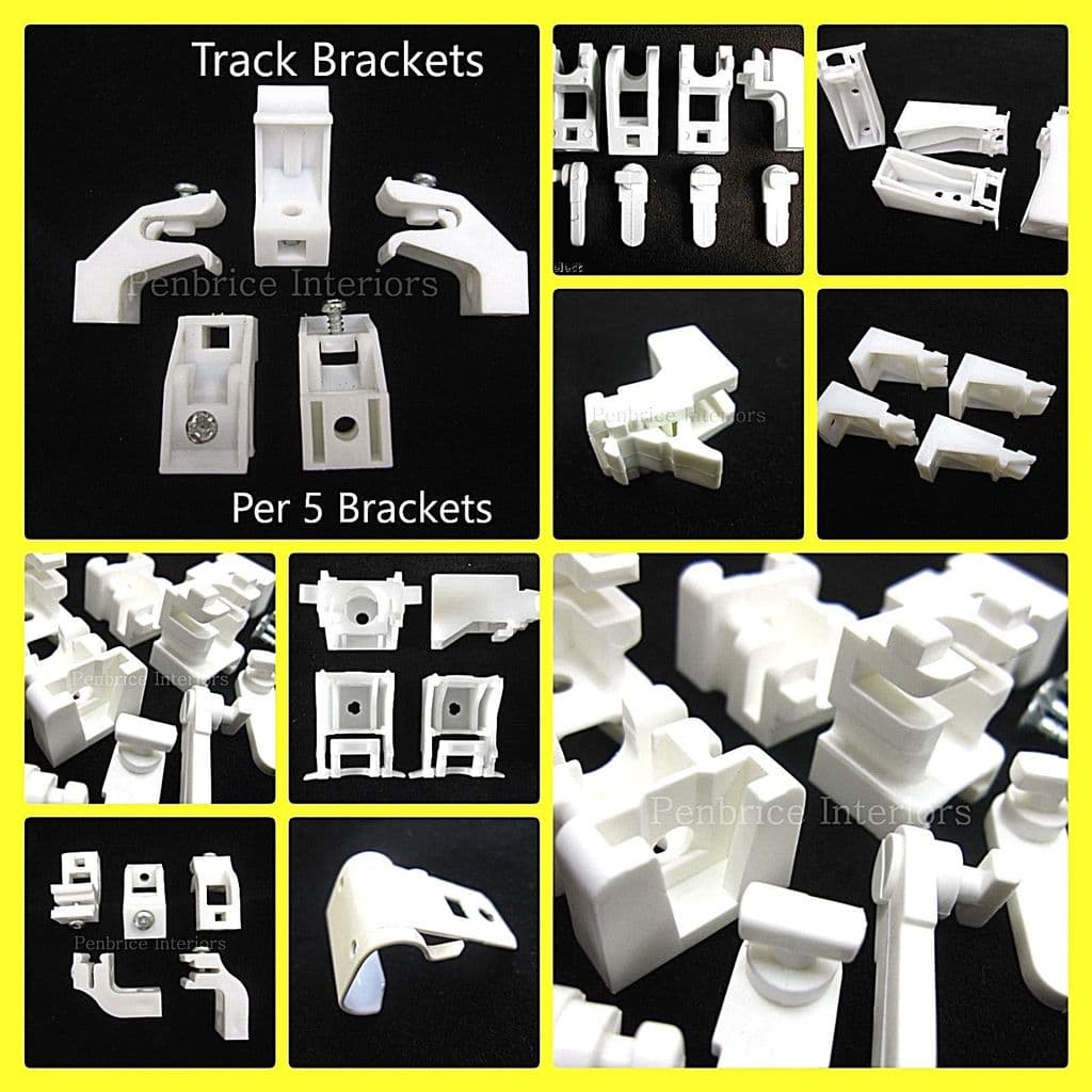 Curtain Track Brackets - SOLD PER 5 - Rail Support Fixing Fittings ...