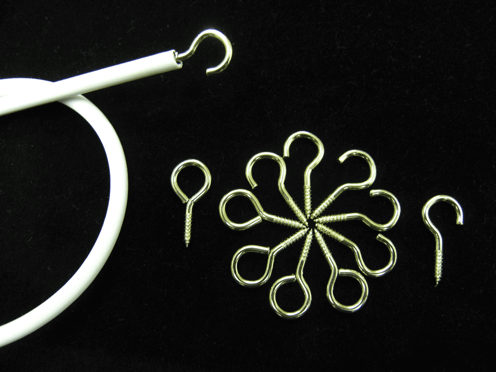 Expanding White Net Curtain Spring Wire Fabric rod sew