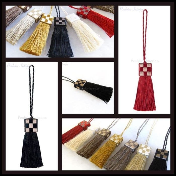 Gallery key tassel 9cm Bag gift keyring decoration fabric sewing trim by Houles