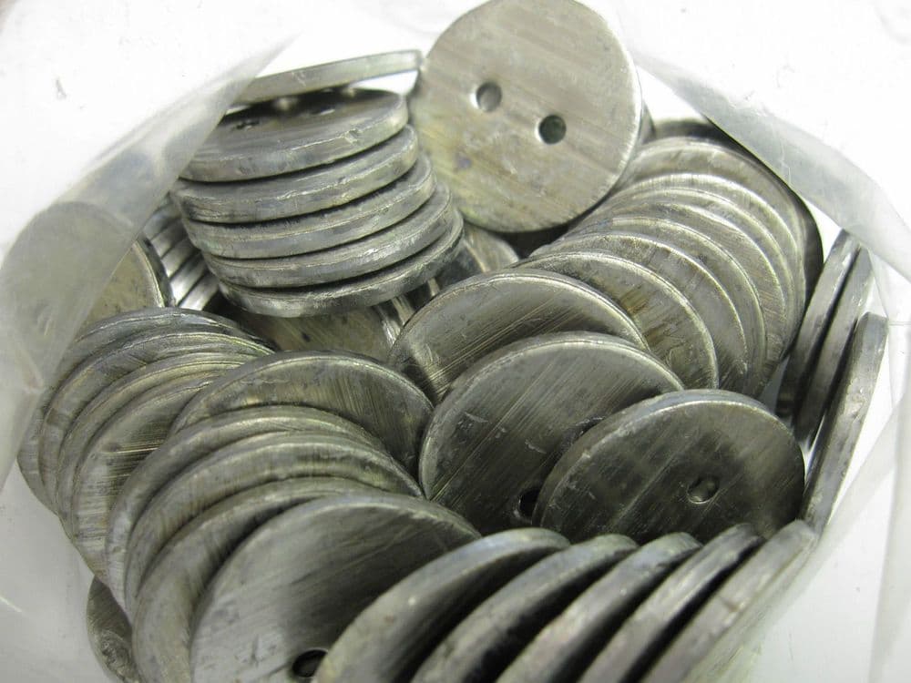 HEAVY Lead Penny Curtain Weights Sewing - 21g sew in hem weight 32mm ...