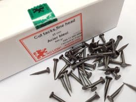 LION Upholstery tacks  25mm 500 approx blue steel improved 500g Box of nails