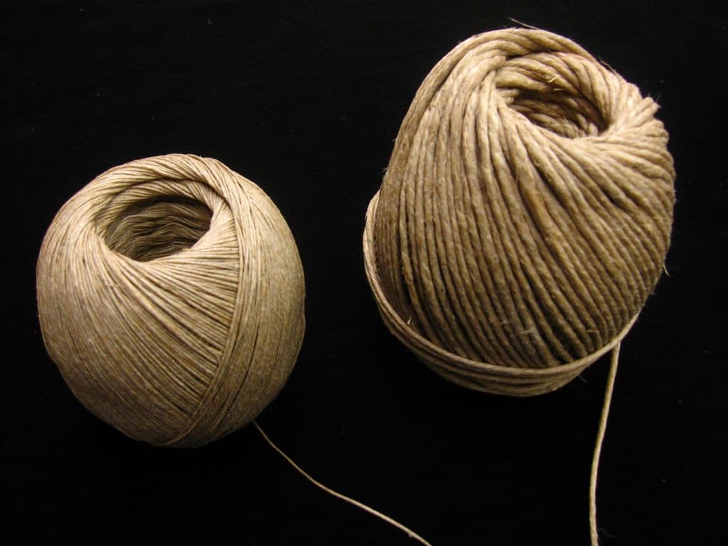 Natural flax twine upholstery garden cord Laid stitching sewing thread