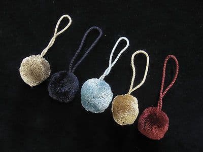 Pom pom craft tassel - round fluff ball key tassel - 2.8cm diameter- 5 colours