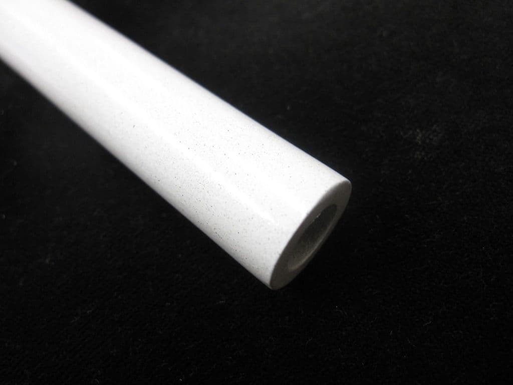 Heavy round white granite cylinder blind & light cord pull 70g Metal drop weight