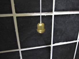 Small heavy matt brass cord pull - Roman blind or light cord weight