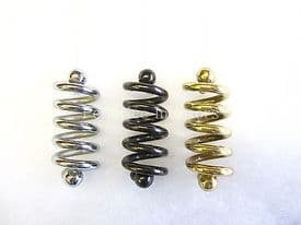 Spiral light cord pull in 3 colours  Twisted metal 65g  Large 6.5cm Cord end weight