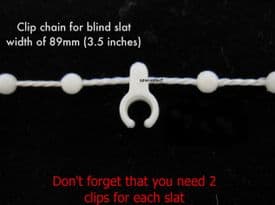 Vertical blind bottom clip link chain 50 's beaded cord