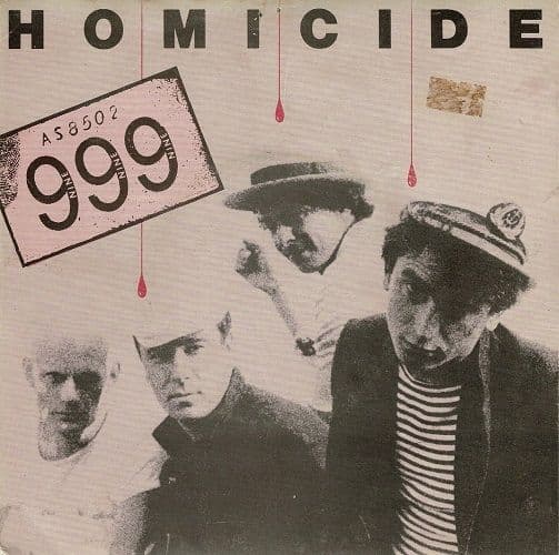 999 Homicide Vinyl Record 7 Inch United Artists 1978