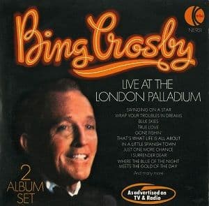 BING CROSBY Live At The London Palladium Vinyl Record LP K-Tel 1976