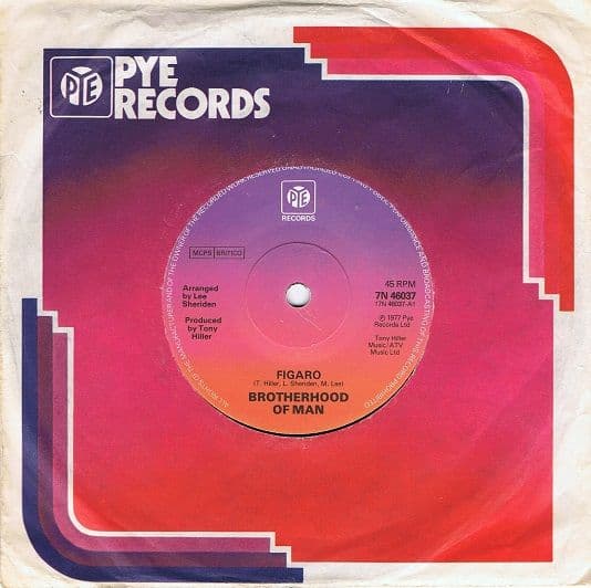BROTHERHOOD OF MAN Figaro Vinyl Record 7 Inch Pye 1977