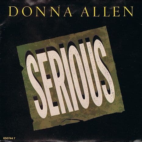 DONNA ALLEN Serious 7" Single Vinyl Record 45rpm Portrait 1986