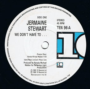 JERMAINE STEWART We Don't Have To 7" Single Vinyl Record 45rpm 10 1986.