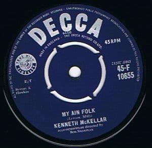 KENNETH McKELLAR My Ain Folk Vinyl Record 7 Inch Decca 1955