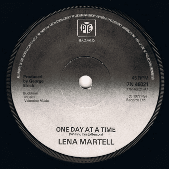 LENA MARTELL One Day At A Time 7" Single Vinyl Record 45rpm Pye 1977
