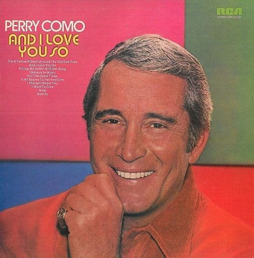PERRY COMO And I Love You So Vinyl Record LP RCA Victor 1973