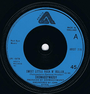 SHOWADDYWADDY Sweet Little Rock N' Roller Vinyl Record 7 Inch Arista 1979