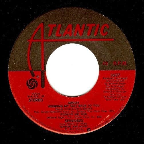 THE DETROIT SPINNERS Working My Way Back To You Vinyl Record 7 Inch US ...